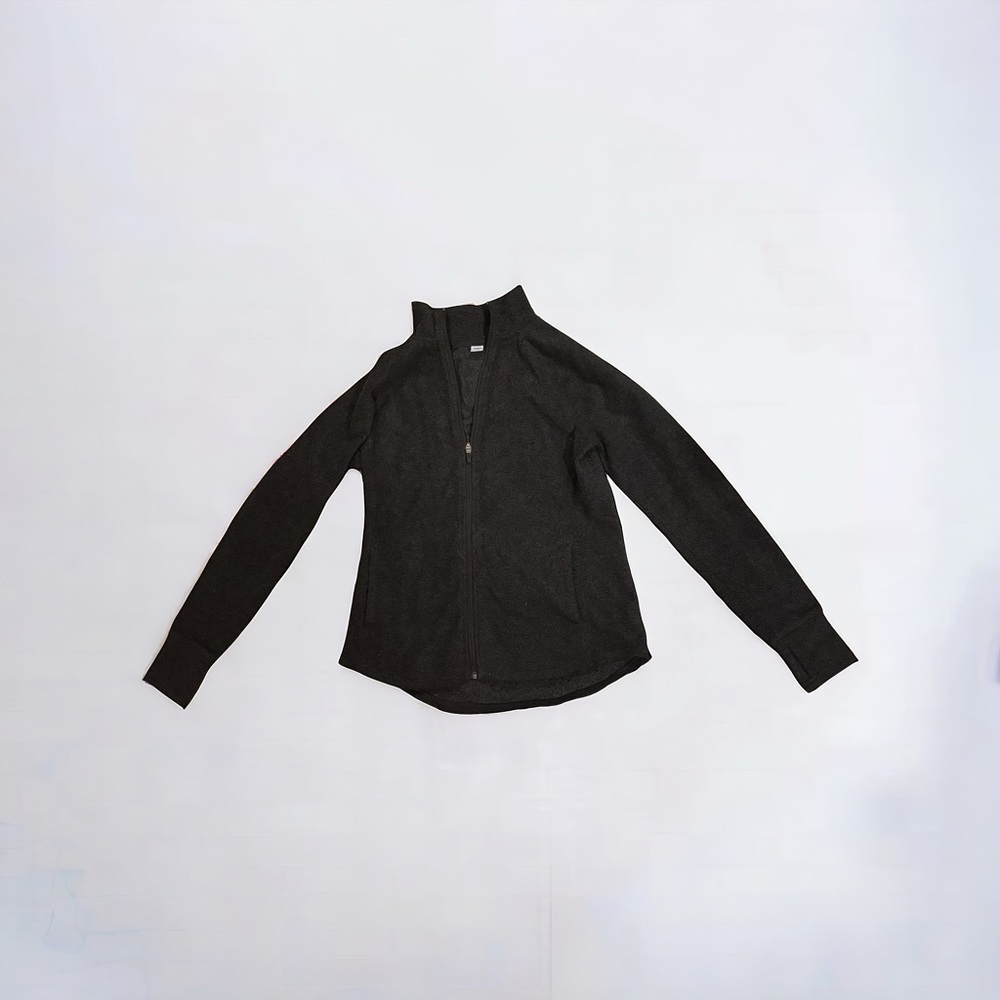 Old Navy Dark Grey Fleece Jacket - Small